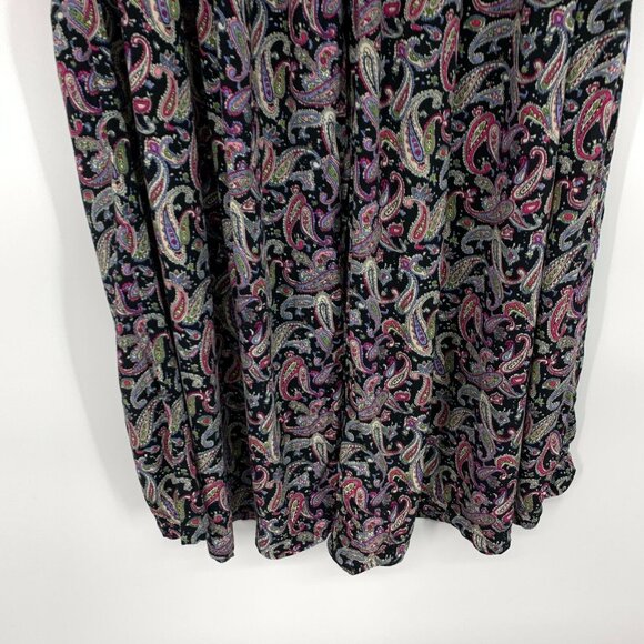 Staring at Stars Pants Black Paisley Print Wide Leg Palazzo Boho - Picture 5 of 10